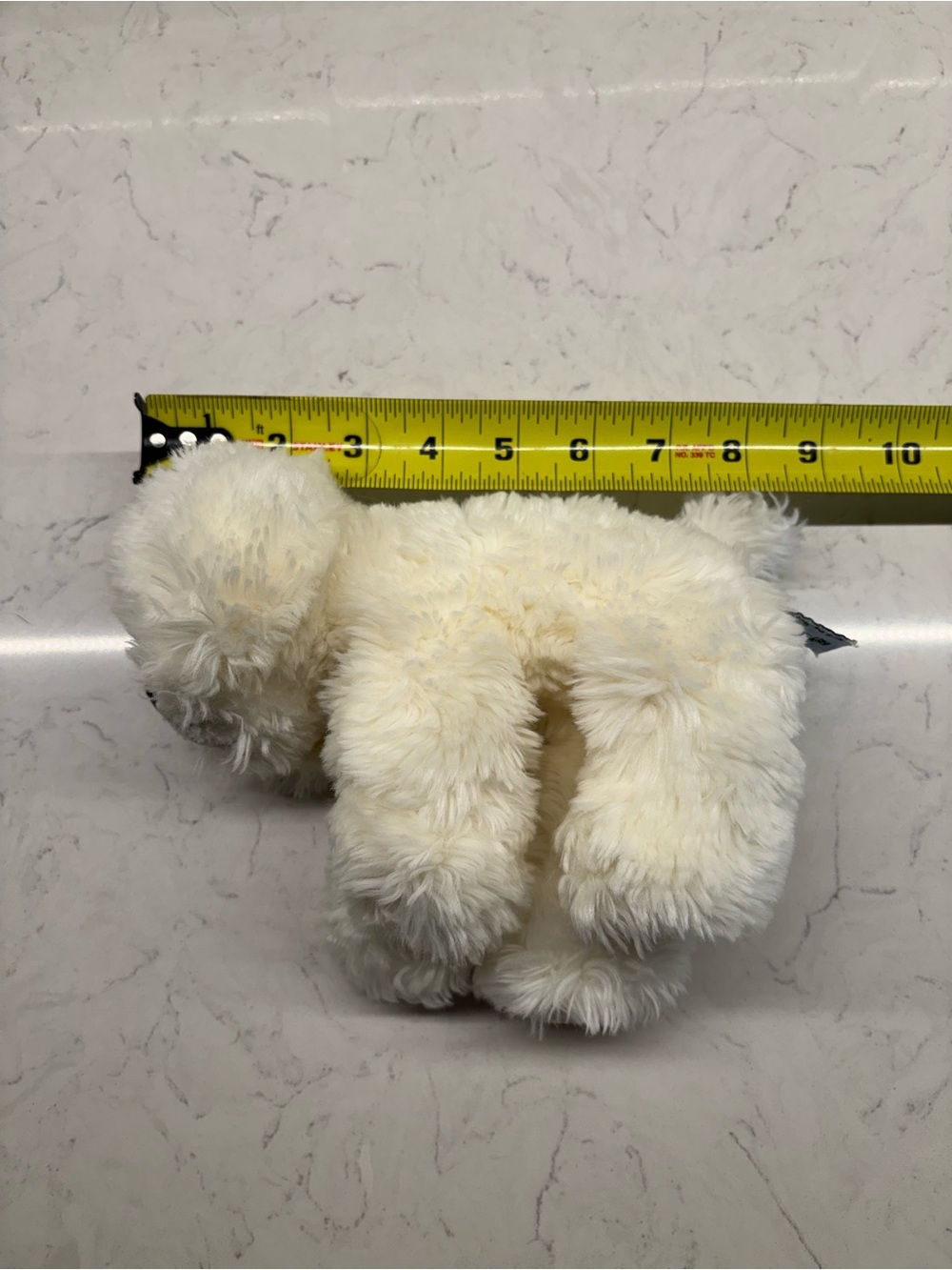 RUSS BERRIE Muffin White Fluffy Plush Puppy Dog Hard Eyes Nose Bichon Frise - Picture 8 of 9